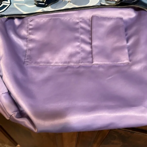 COACH POPPY EUC BLUE  APPLIQUE GLAM SET TOTE - Picture 12 of 13